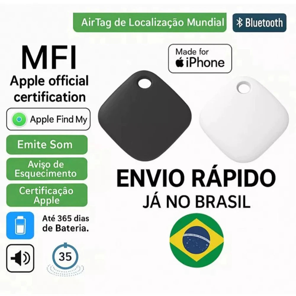 Rastreador GPS Inteligente AirTag (Carro, Mala, Moto, Animal de Estimação, Criança) Sem Limite de Distância - Caulog Store