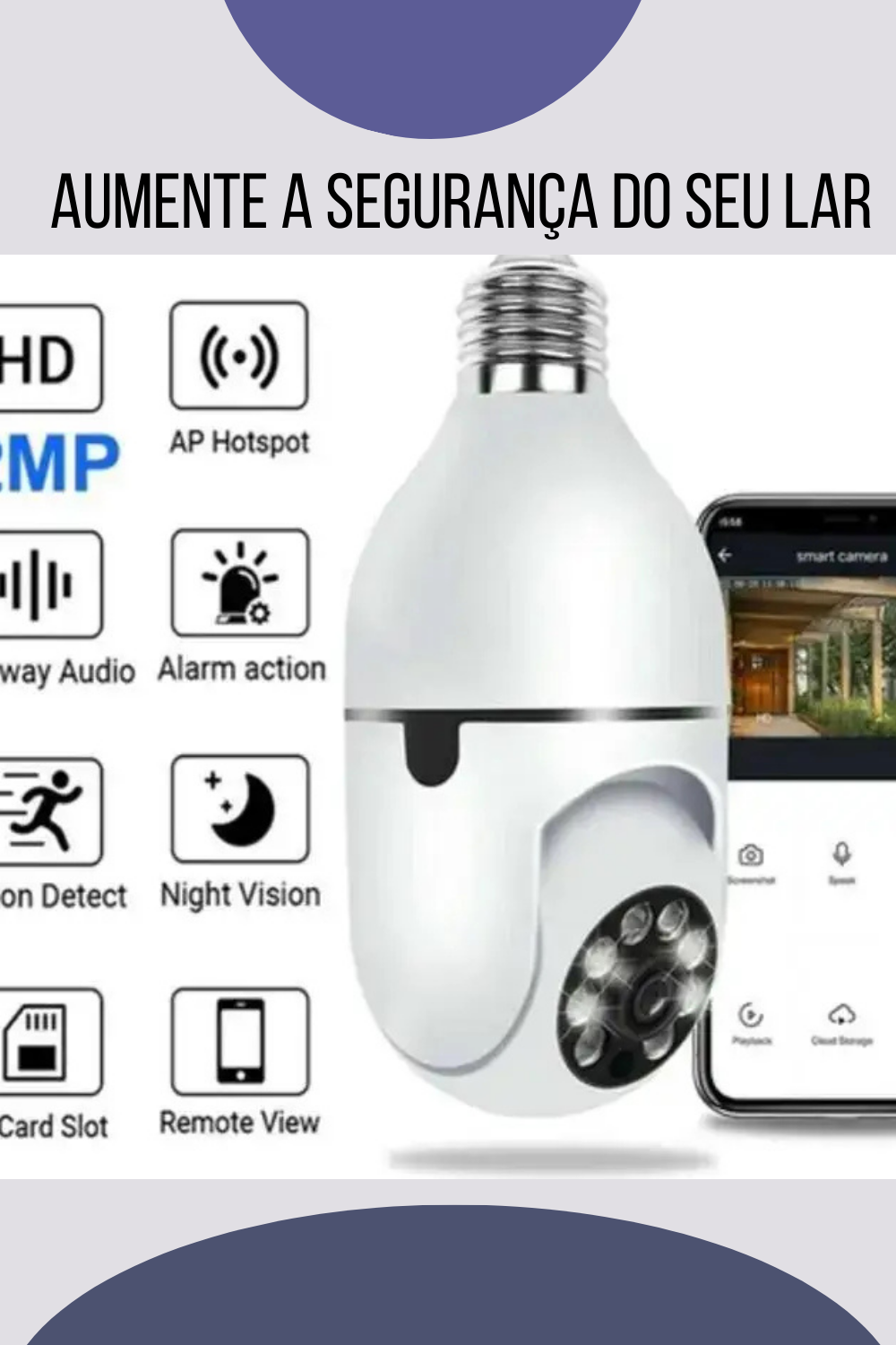 Câmera Inteligente de Segurança Wi-Fi (cópia) - Caulog Store