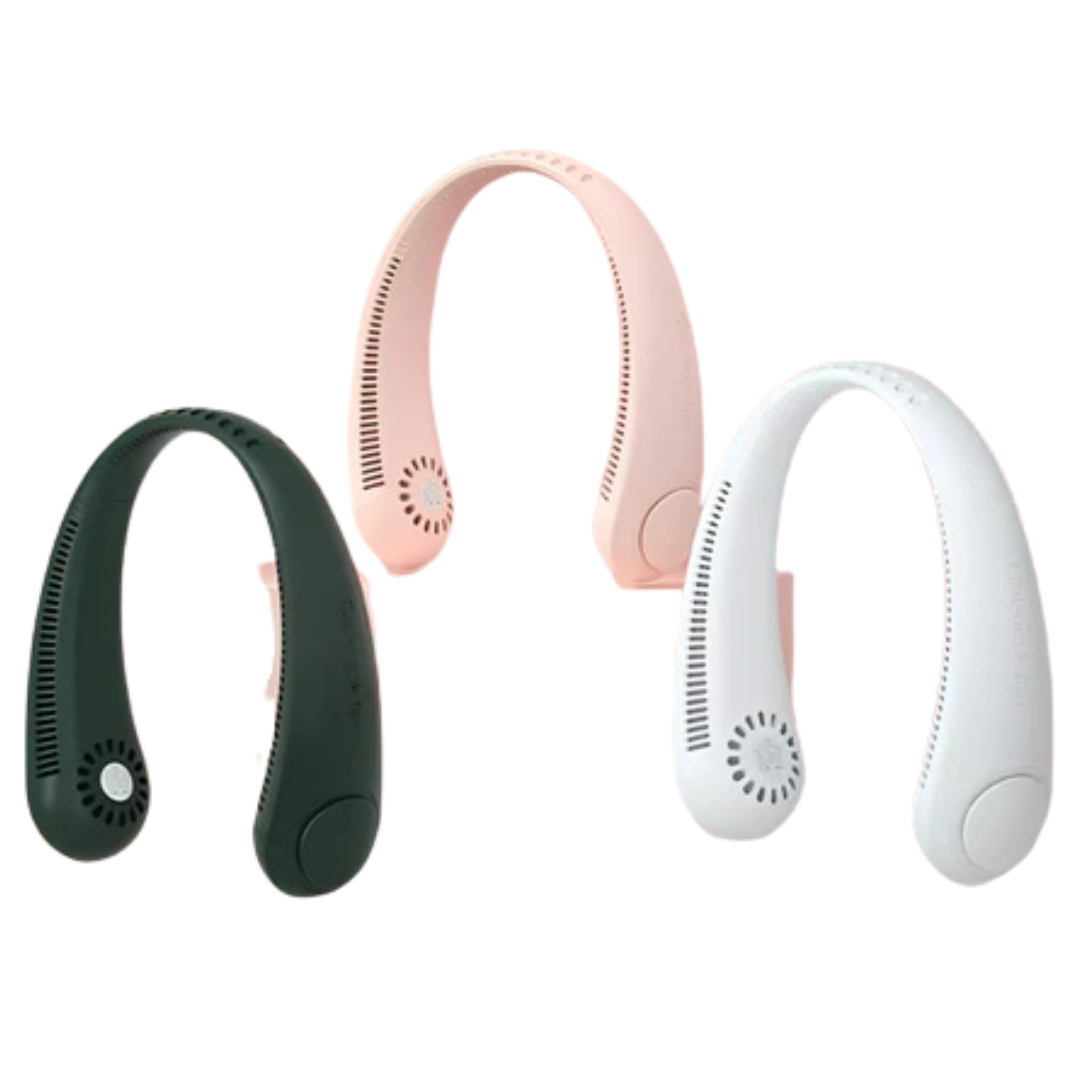 Ventilador De Pescoço Portátil Recarregável USB Para Dormitório Estudantil Display Ajustável Silencioso De 5 Velocidades - Caulog Store