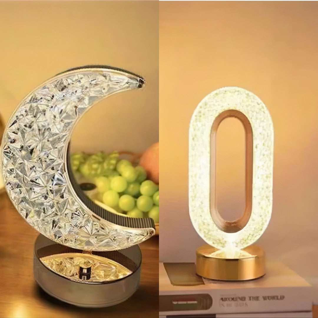 💎 Luminária Touch CristalLux™ – Ilumine Seu Espaço com Elegância e Sofisticação - Caulog Store