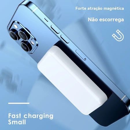Carregador Portátil Indução para iPhone/Android Magsafe Sem fio Bateria Carga 5000mAH/10000mah - Caulog Store