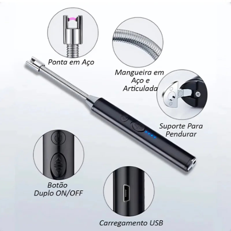 Acendedor Plasma Ecológico Portátil - Caulog Store