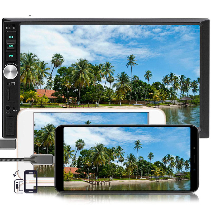 Central Multimídia Universal 7 Polegadas Wifi Gps Mp5 Bluetooth - EasyCar - Caulog Store