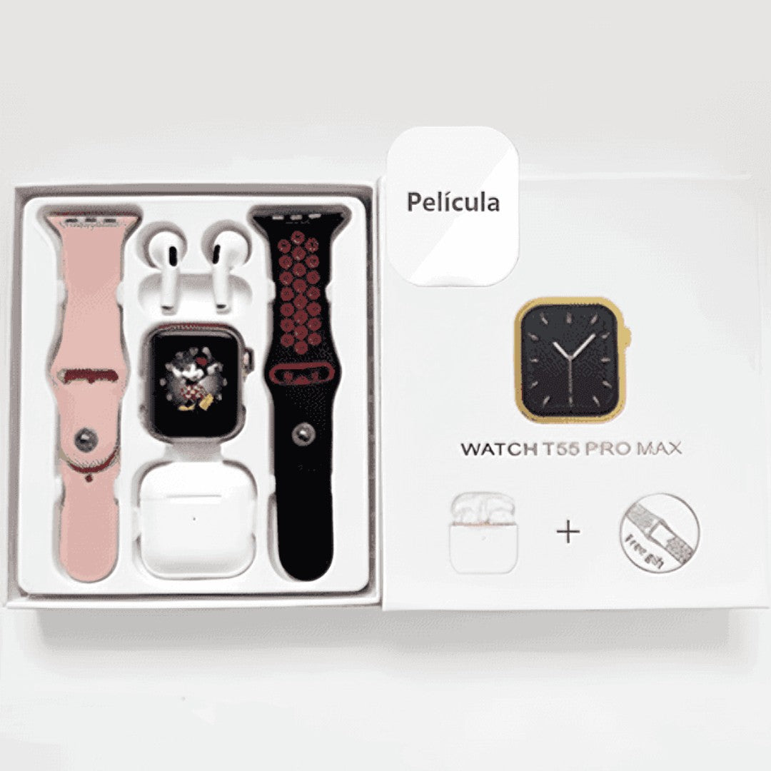 ⌚ T55 Pro Max™ – Smartwatch + Fones Bluetooth 🎧 - Caulog Store
