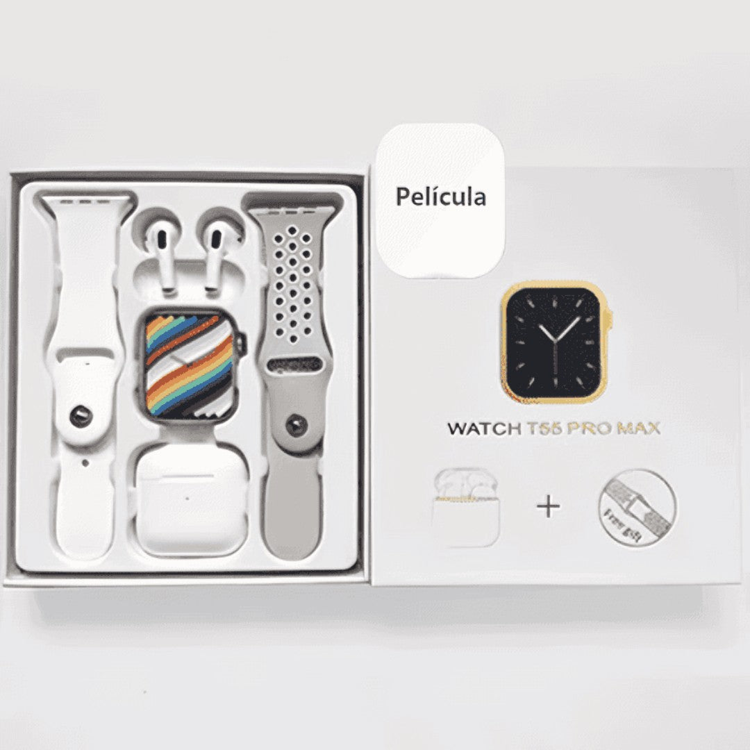 ⌚ T55 Pro Max™ – Smartwatch + Fones Bluetooth 🎧 - Caulog Store