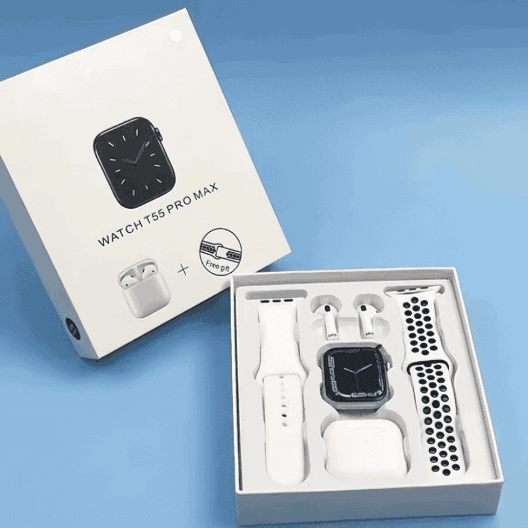 ⌚ T55 Pro Max™ – Smartwatch + Fones Bluetooth 🎧 - Caulog Store