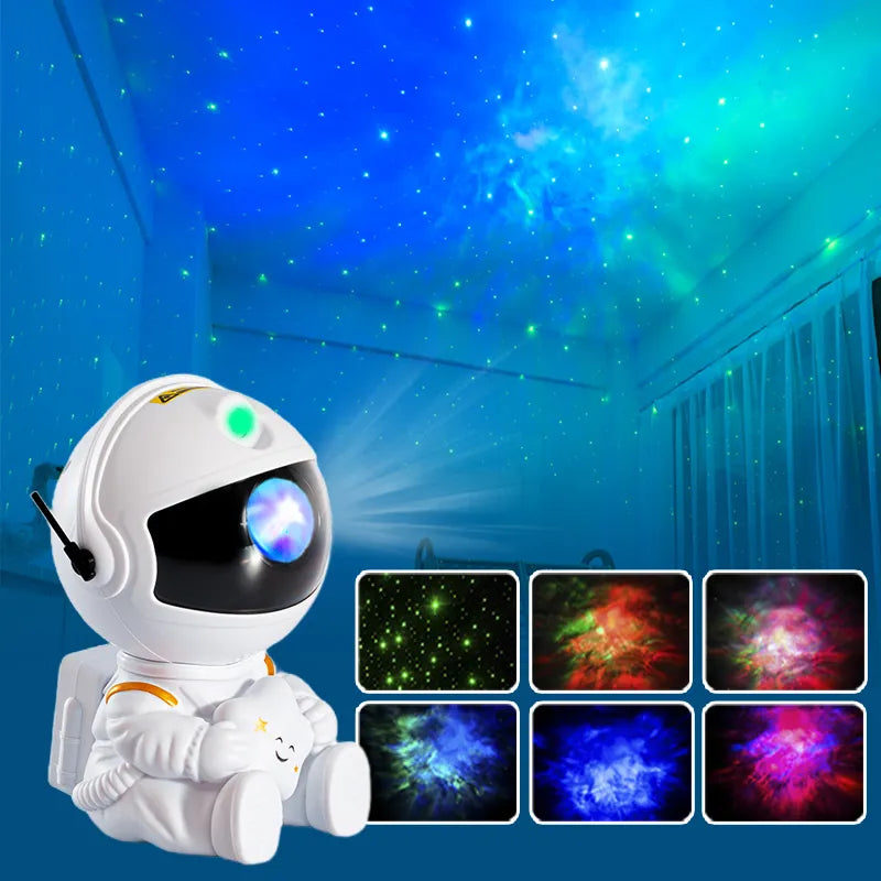 Projetor Galáxia, Céu estrelado, Astronauta, Lâmpada para decoração do quarto, Casa decorativa e Presentes das crianças. - Caulog Store