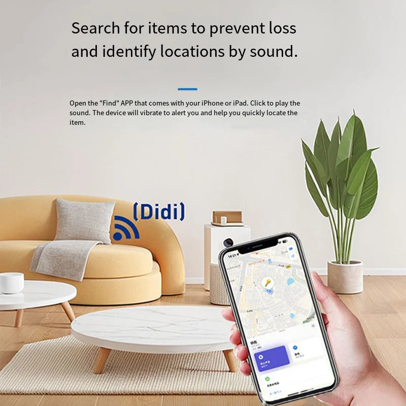 Cartão rastreador de carteira com carregamento sem fio, localização GPS, localizador inteligente para iPhone e dispositivos Apple, encontre meu Airtag GPS. - Caulog Store
