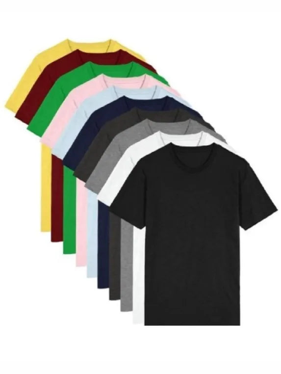 Kit 10 Camisetas Básicas Masculinas Coloridas