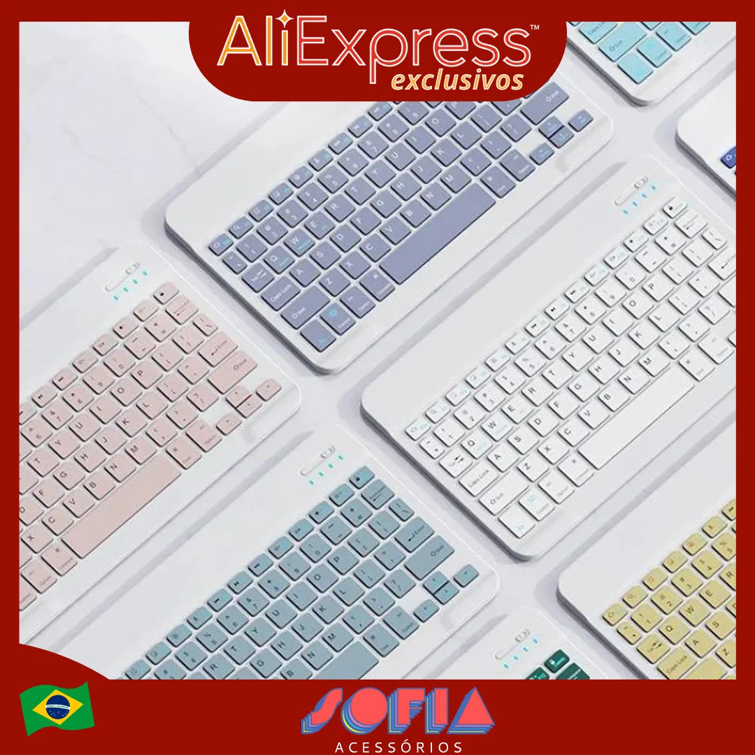 Teclado e Mouse Macaron Mágico - Caulog Store