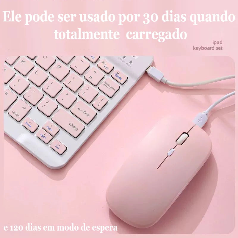Teclado e Mouse Macaron Mágico - Caulog Store