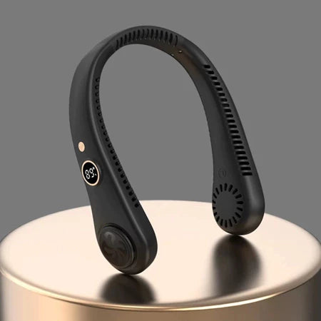 Ventilador De Pescoço Portátil Recarregável USB Para Dormitório Estudantil Display Ajustável Silencioso De 5 Velocidades - Caulog Store