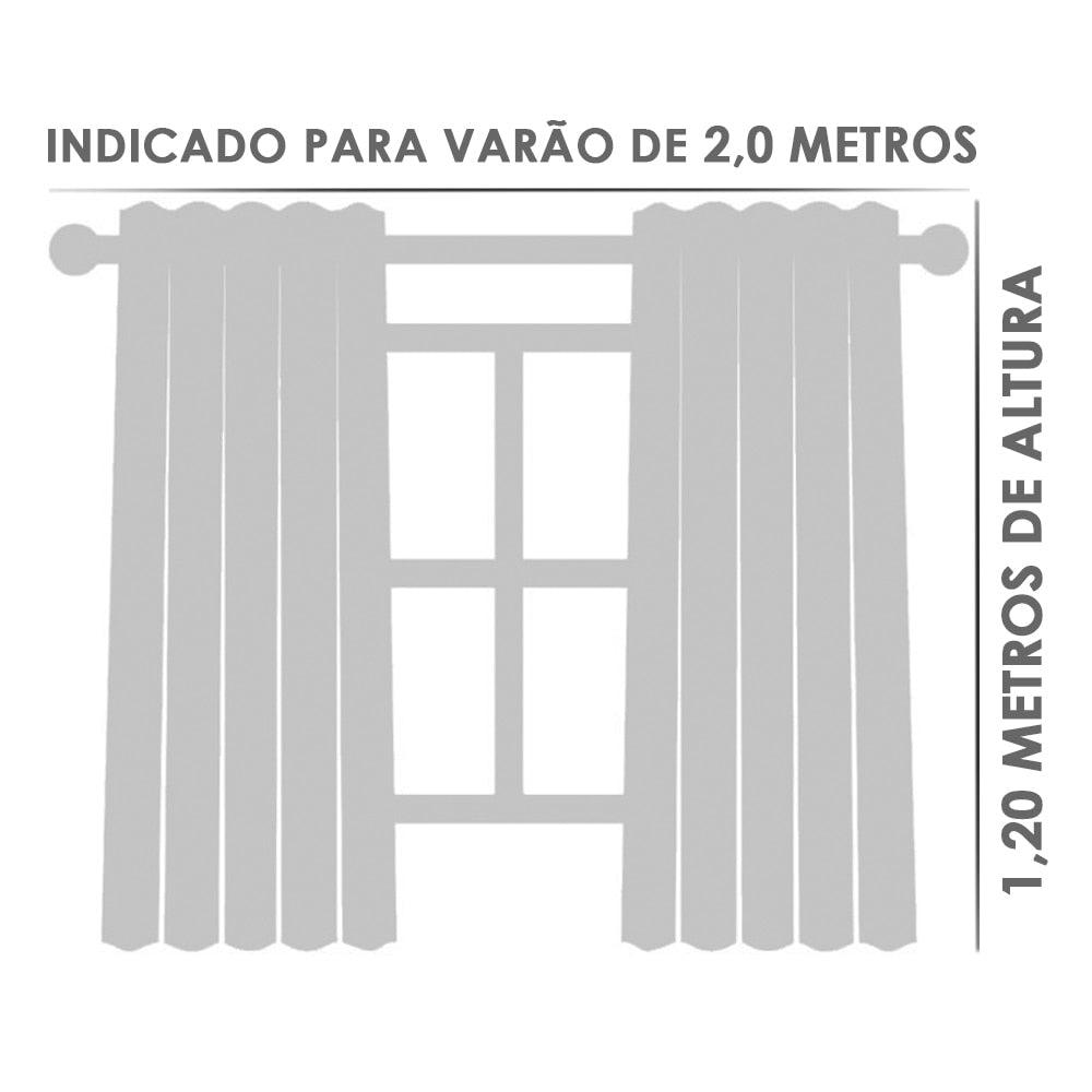 Cortina para Cozinha de Voil com Forro de Microfibra - Conforto e Beleza para o Seu Ambiente - Caulog Store