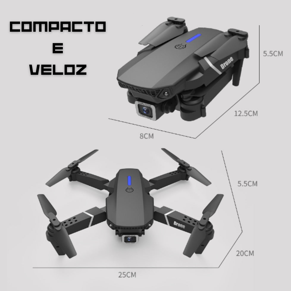 Drone Profissional Wifi com Controle Remoto Adaptável/Zangão - Caulog Store