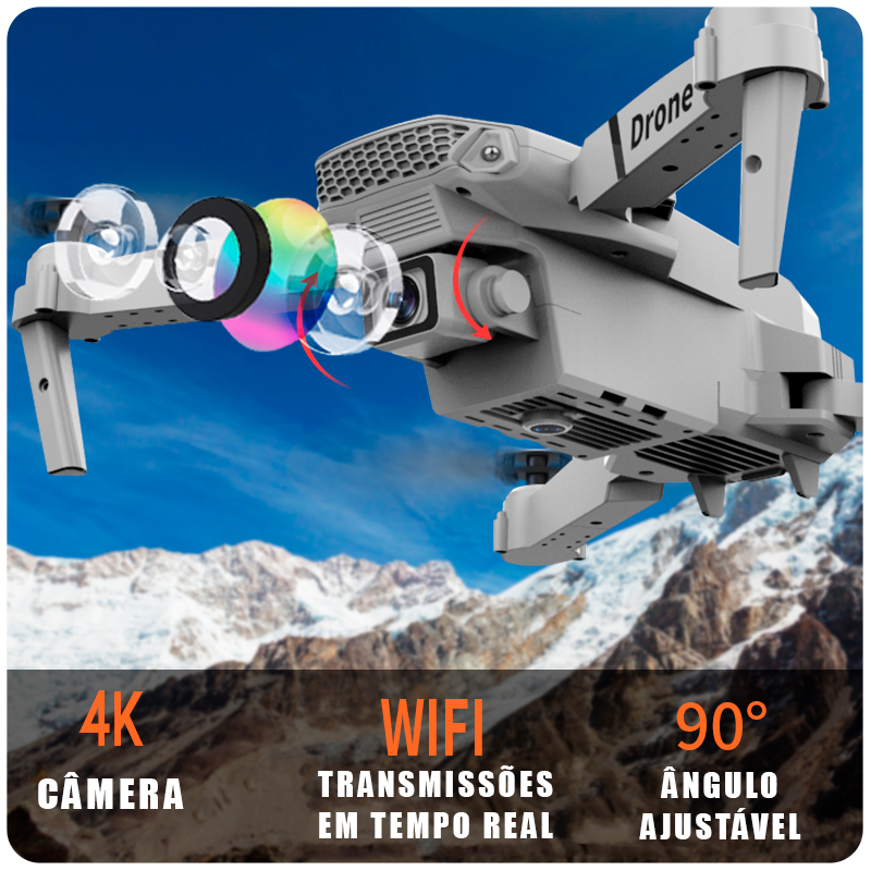 Drone Profissional Wifi com Controle Remoto Adaptável/Zangão - Caulog Store