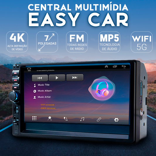 Central Multimídia Universal 7 Polegadas Wifi Gps Mp5 Bluetooth - EasyCar - Caulog Store